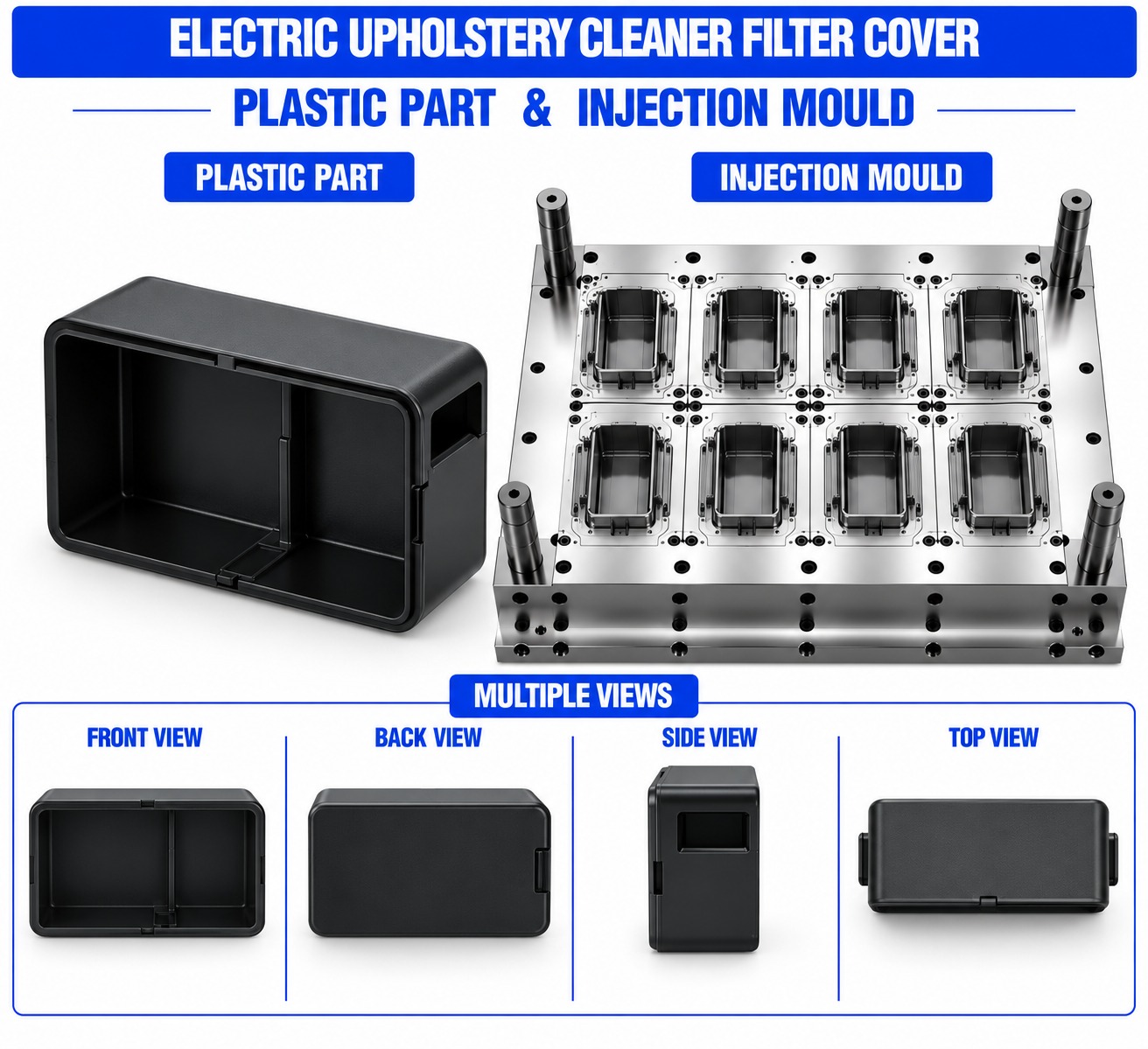 Electric Upholstery Cleaner Plastic Filter Cover Mould and Moulding Service